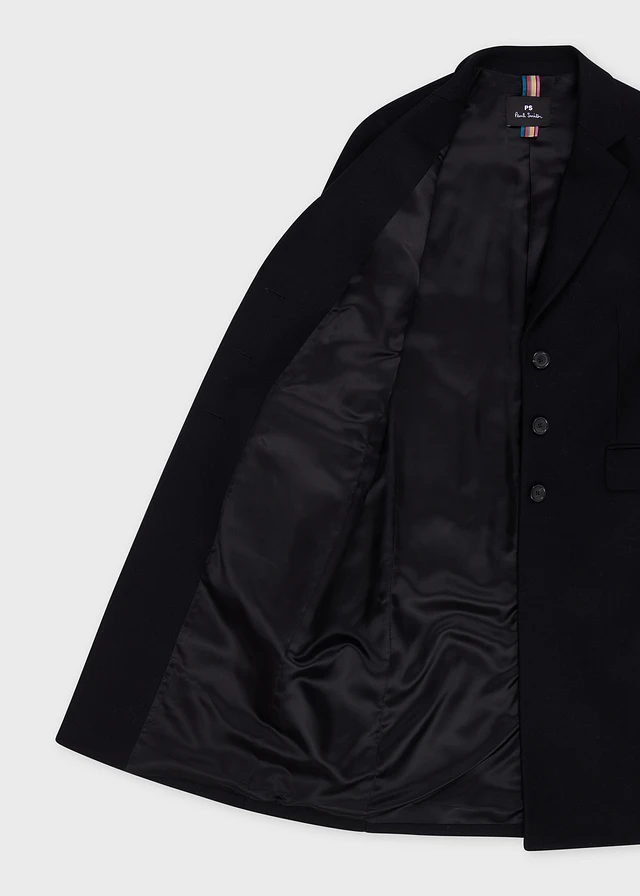 Paul Smith Black Wool-Cashmere Epsom Coat | King's Cross