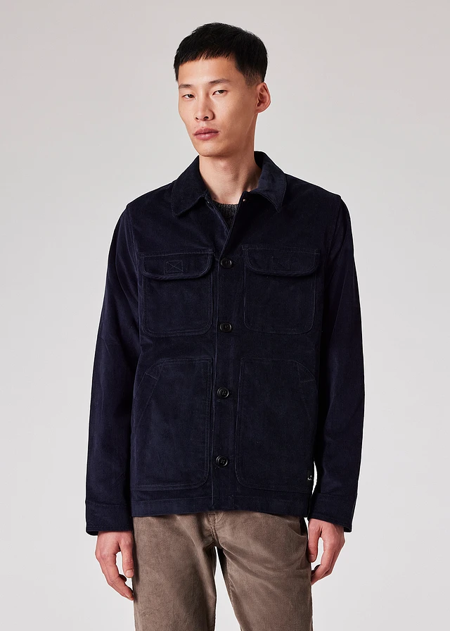 PS Paul Smith Navy Corduroy Shirt Jacket | King's Cross