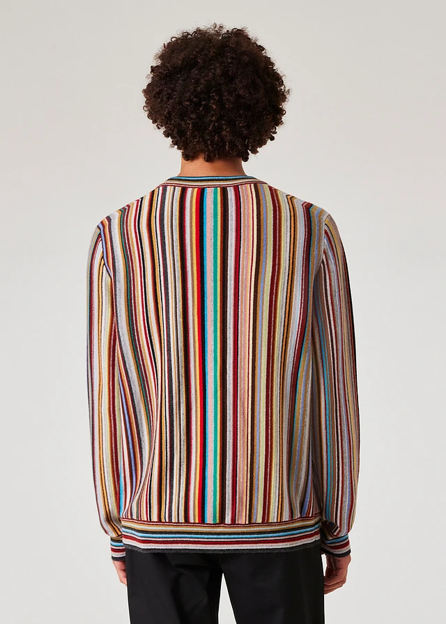 【関税&送料込】Paul Smith Signature Stripe Sweatshirt Men's 'Signature Stripe' Cashmere Sweater