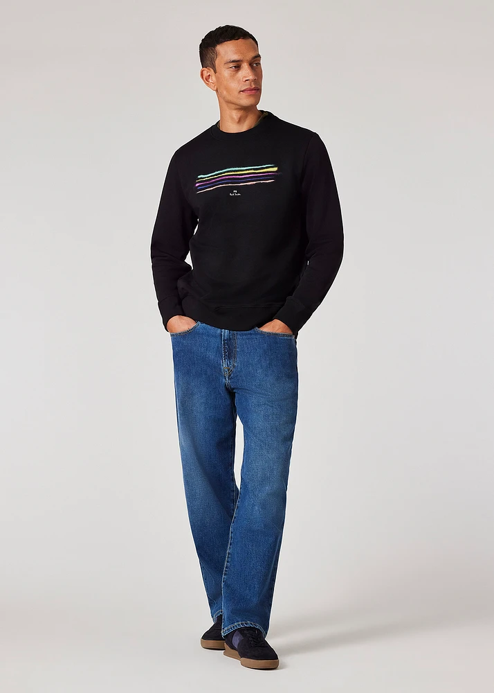PS Paul Smith Black Stripe Print Sweatshirt | King's Cross