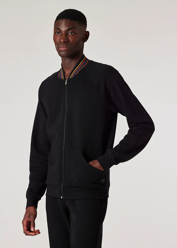 Paul Smith Cotton 'Artist Stripe' Zip Lounge Top | King's Cross