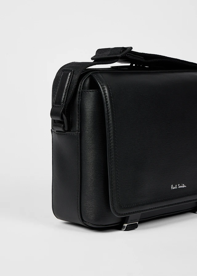 Paul Smith Black Embossed Leather Backpack | King's Cross