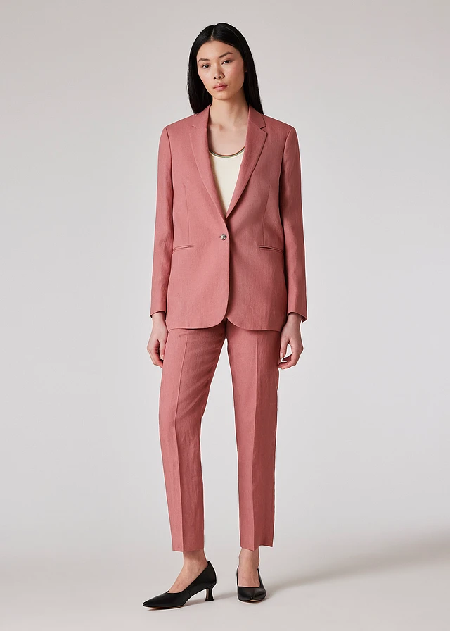 Paul Smith Women's Pink Bootcut Velvet Trousers | King's Cross