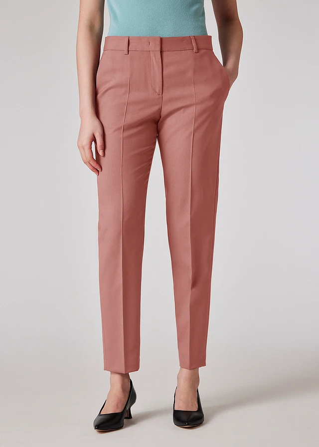 楽天 送料無料にならない Citrine Women's Smith Paul PS Wool Trousers Pleated Hopsack パンツ