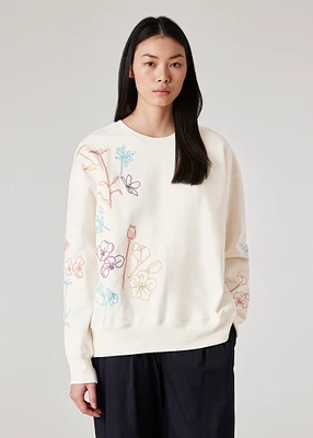 PS Paul Smith Beige 'Half Tone Floral' Print Sweatshirt