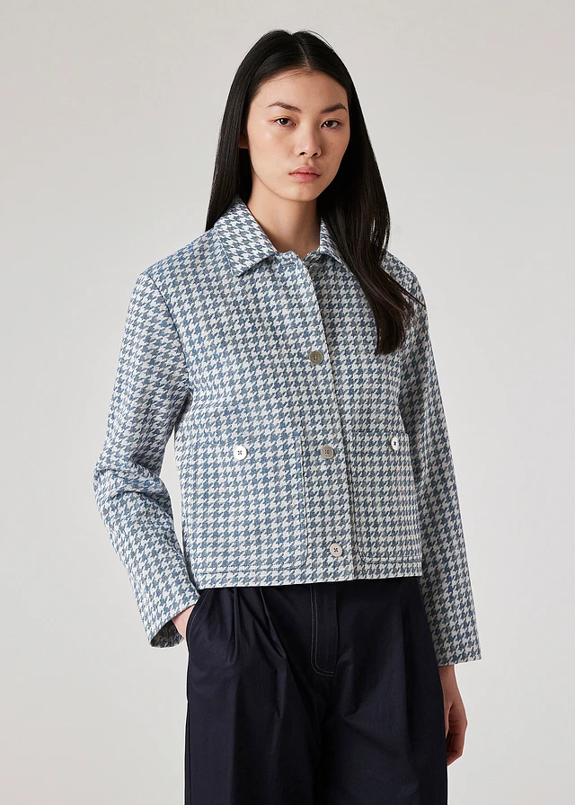 Paul Smith Women's Blue Textured Weave Jacket | King's Cross Paul Smith Women's Blue Textured Weave Jacket | King's Cross