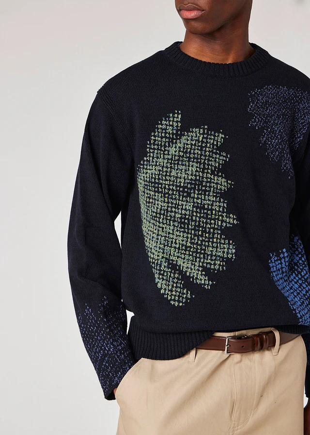 PS Paul Smith Beige 'Half Tone Floral' Print Sweatshirt