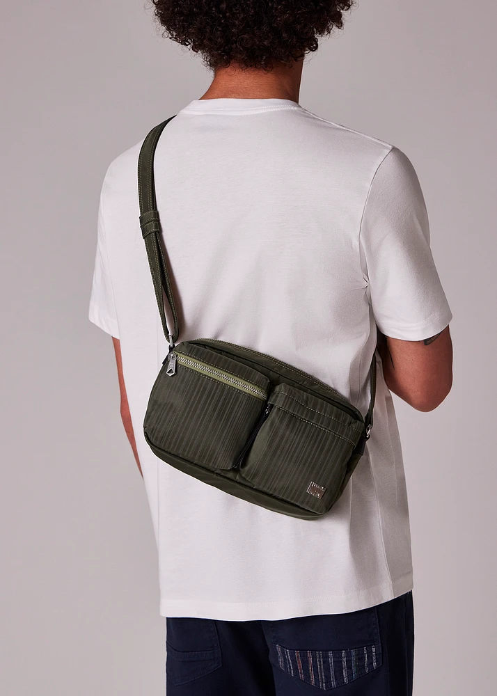Paul Smith Green 'Laser Stripe' Recycled-Nylon Cross-Body