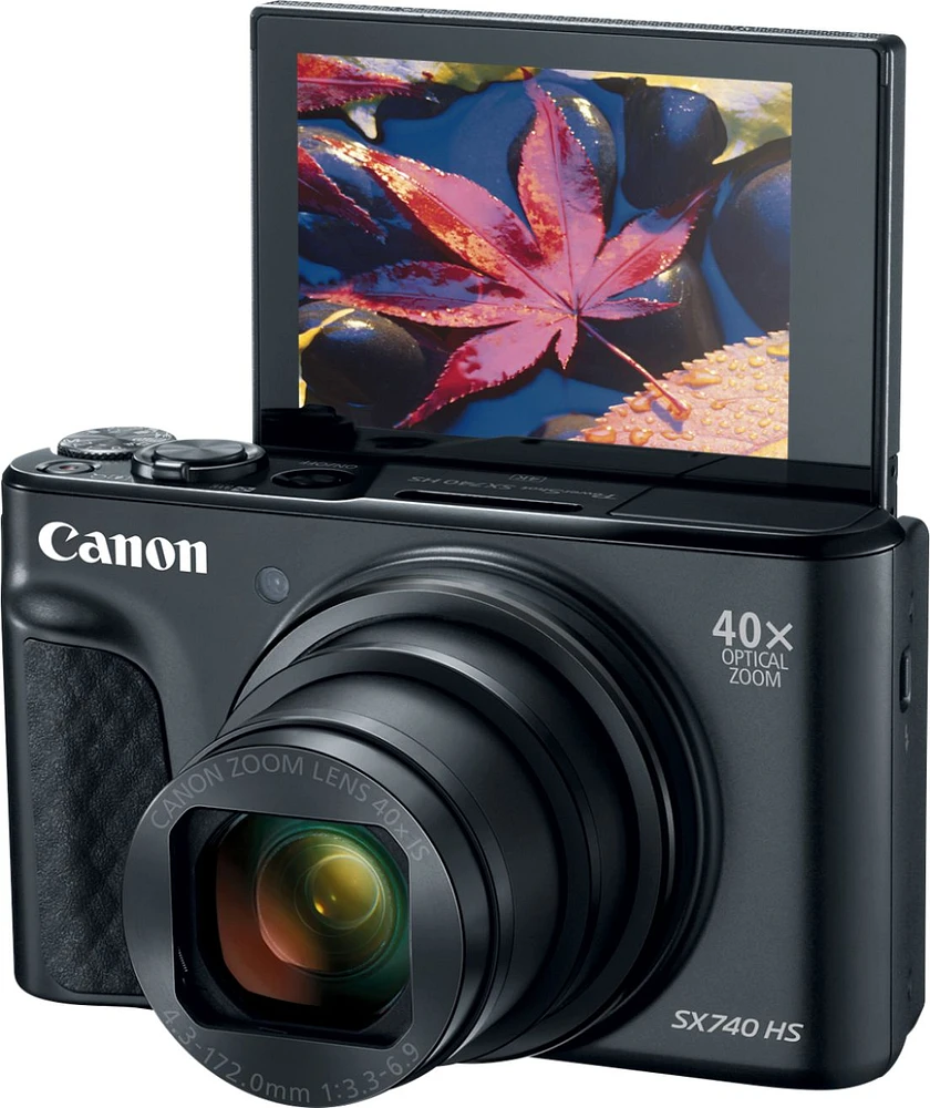 Canon - PowerShot SX740 HS 20.3-Megapixel Digital Camera - Black 