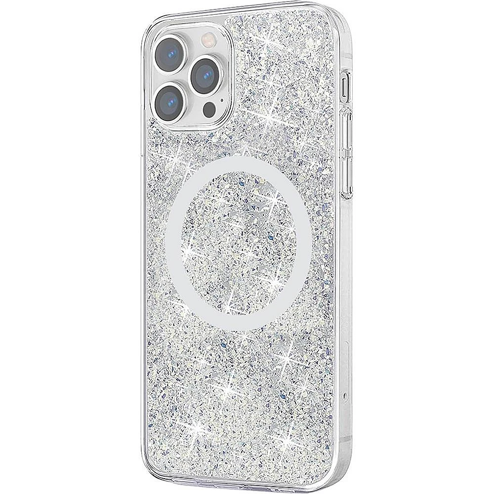 SaharaCase - Sparkle Case with MagSafe for Apple iPhone 13 Pro Max - Clear/ Silver | The Market Place