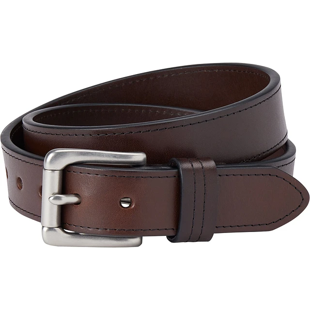 Duluth Trading Co. Men's Lifetime Leather Silver Buckle Belt 