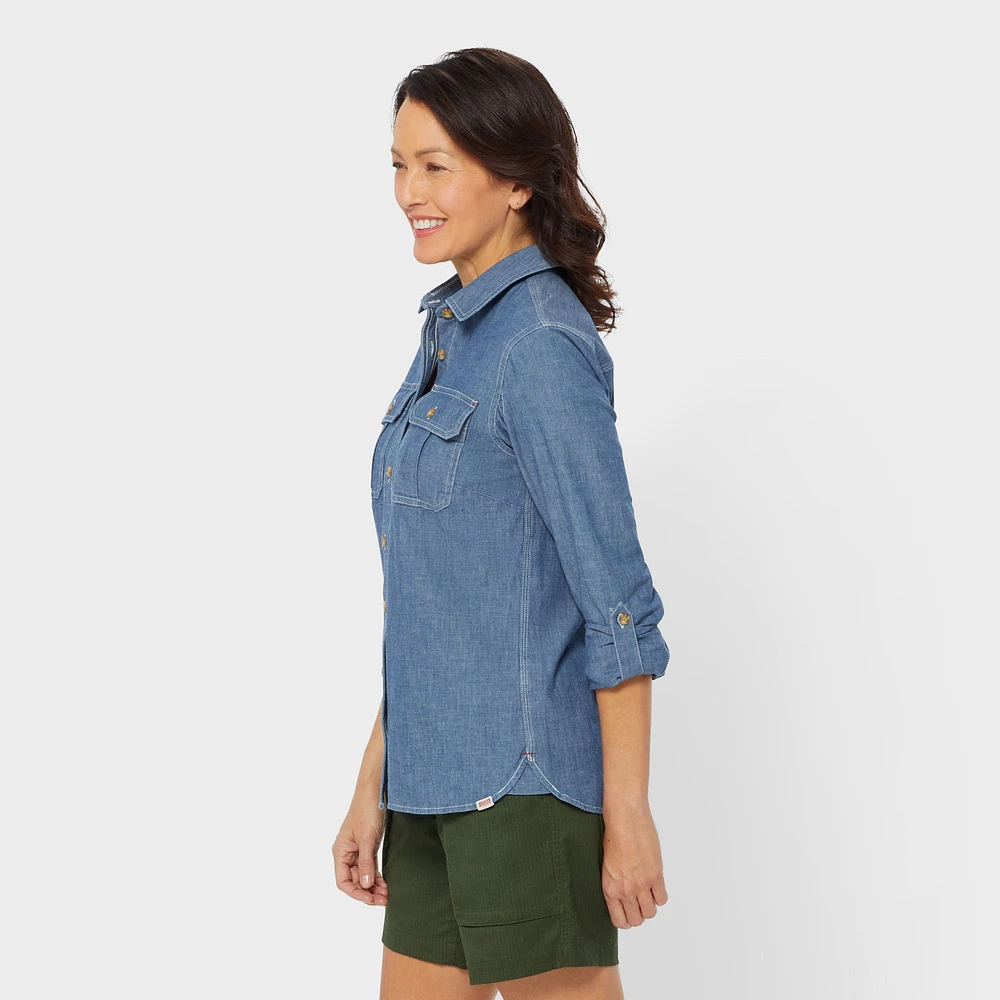 Duluth Trading Co. Women's COOLMAX Chambray Shirt at CoolSprings