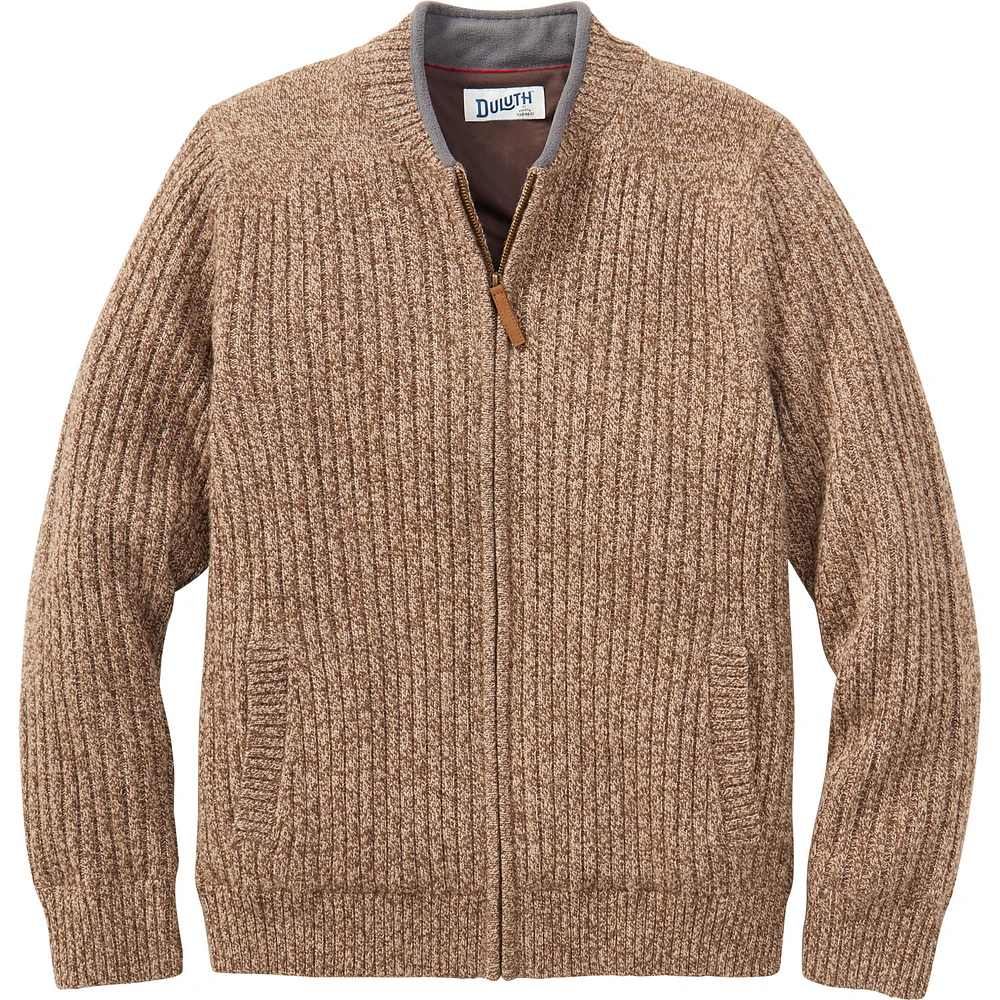 Men's shetland wool windproof zip sweater discount