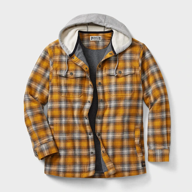 Duluth Trading Co. Men's Flapjack Relaxed Fit Hooded Shirt