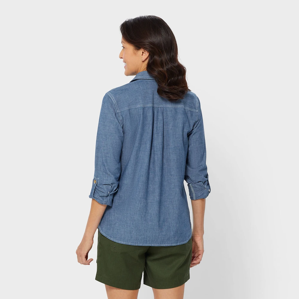 Duluth Trading Co. Women's COOLMAX Chambray Shirt at CoolSprings