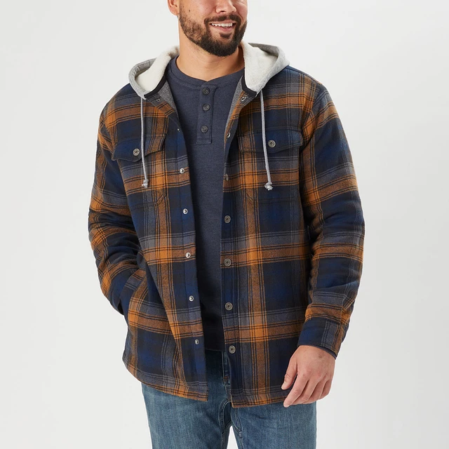 Duluth Trading Co. Men's Flapjack Relaxed Fit Hooded Shirt