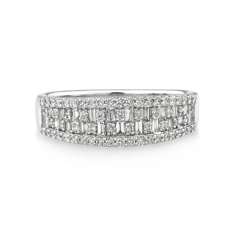 Michael Hill Multi Row Ring with 0.50 Carat TW Diamond in 10kt