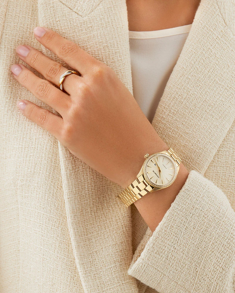 Large gold watch womens 2025