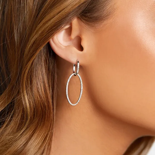 Michael Hill Fancy Open Drop Earrings with 0.50 Carat TW of