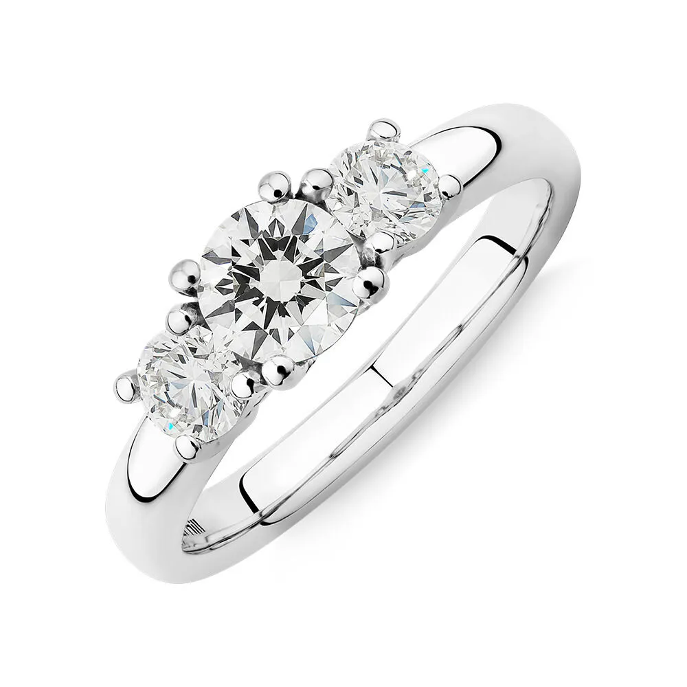 Michael Hill 1.00 Carat TW Three Stone Round Brilliant Diamond