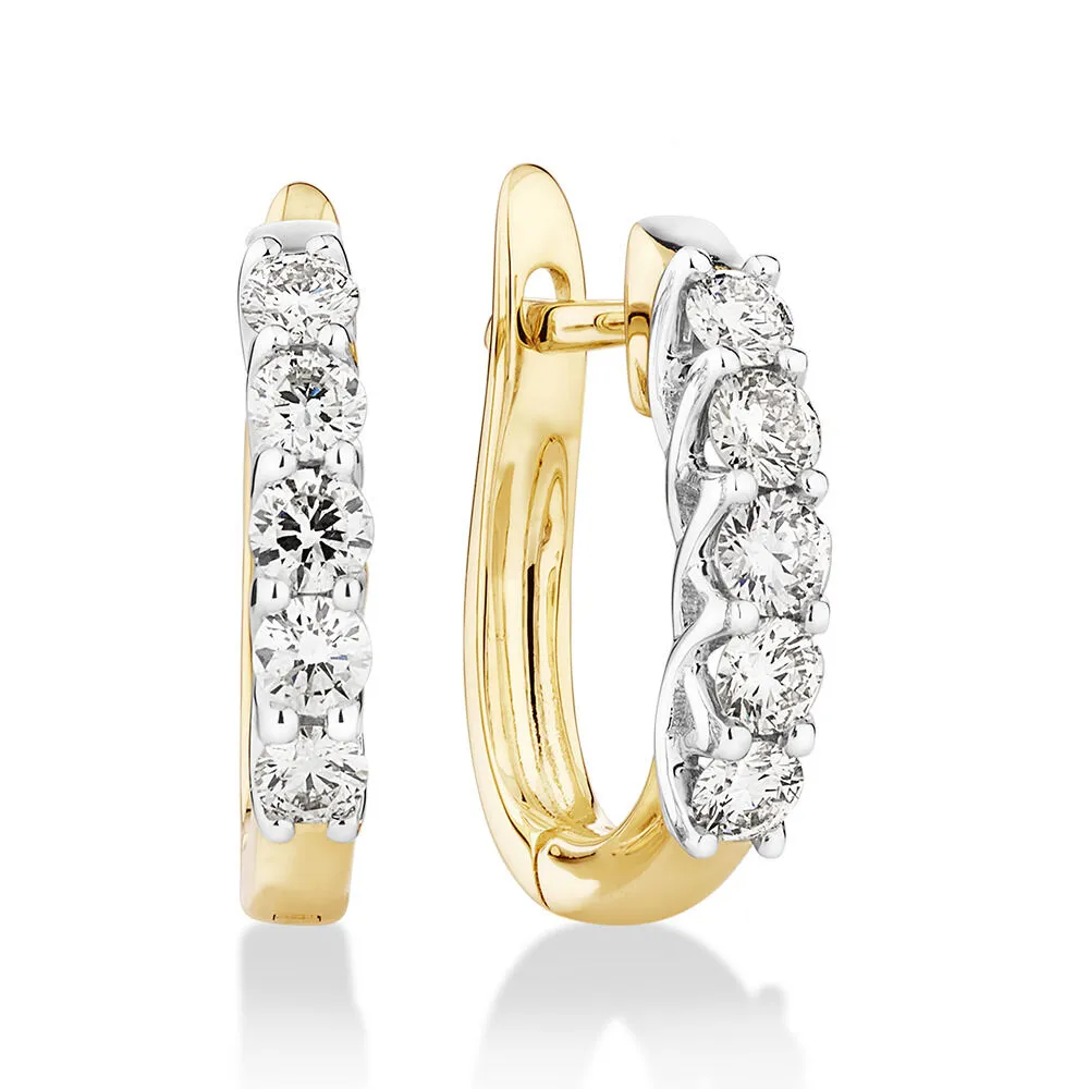 Michael hill clearance diamond hoop earrings