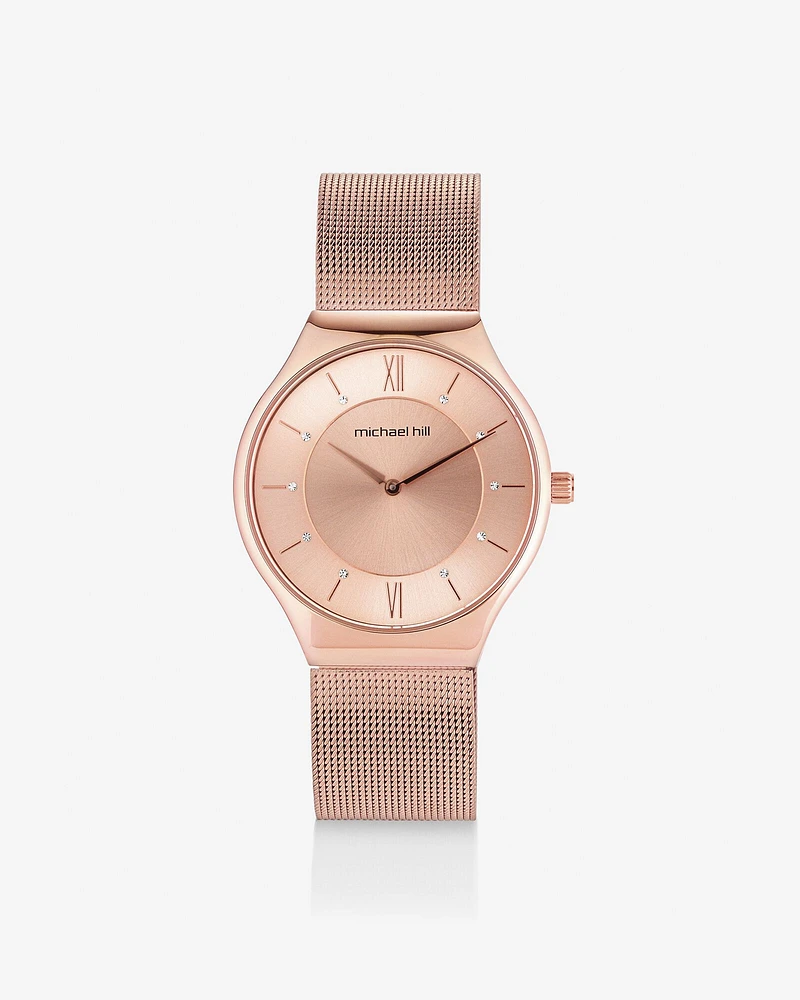 Michael hill gold watch with diamonds clearance
