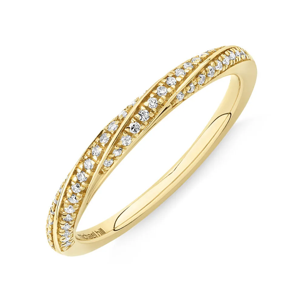 Bague torsadée online or jaune