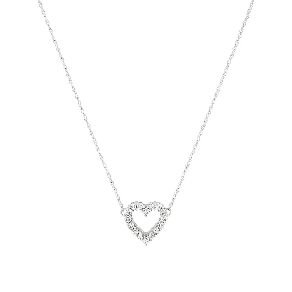 Michael Hill Heart Pendant with 0.25 Carat TW Diamonds in 10kt