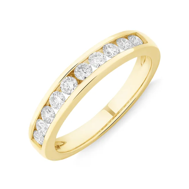 Michael Hill Two Row Ring with 0.37 TW of Diamonds In 10kt Yellow