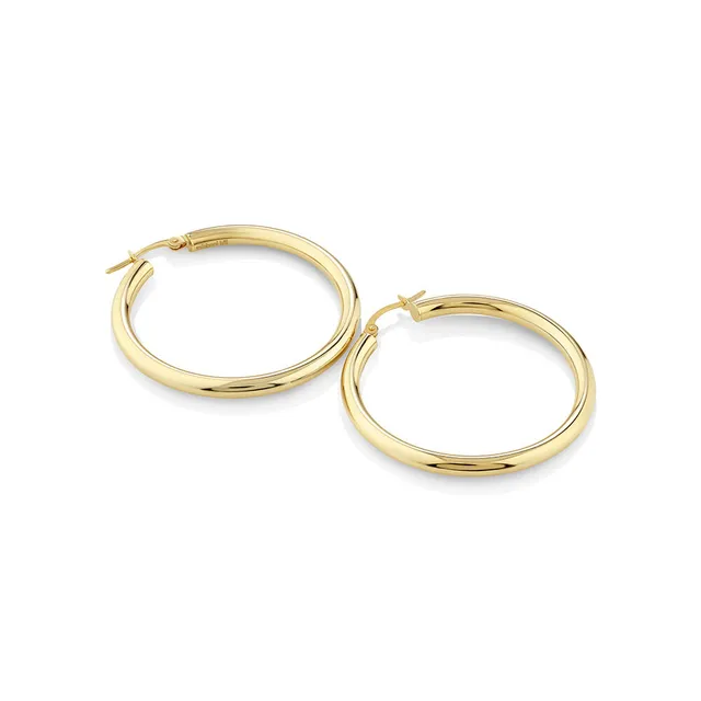 Michael hill white shop gold hoop earrings