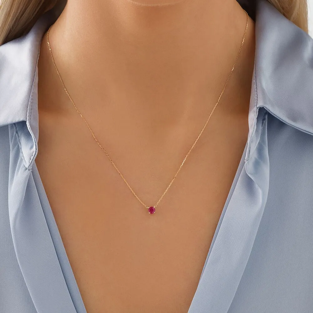 Michael Hill Necklace with Ruby in 10kt Yellow Gold Kingsway Mall
