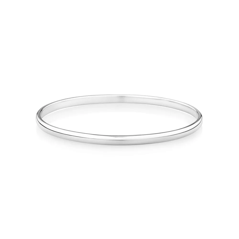 Michael Hill 3.7mm Width Solid Round Bangle in Sterling Silver