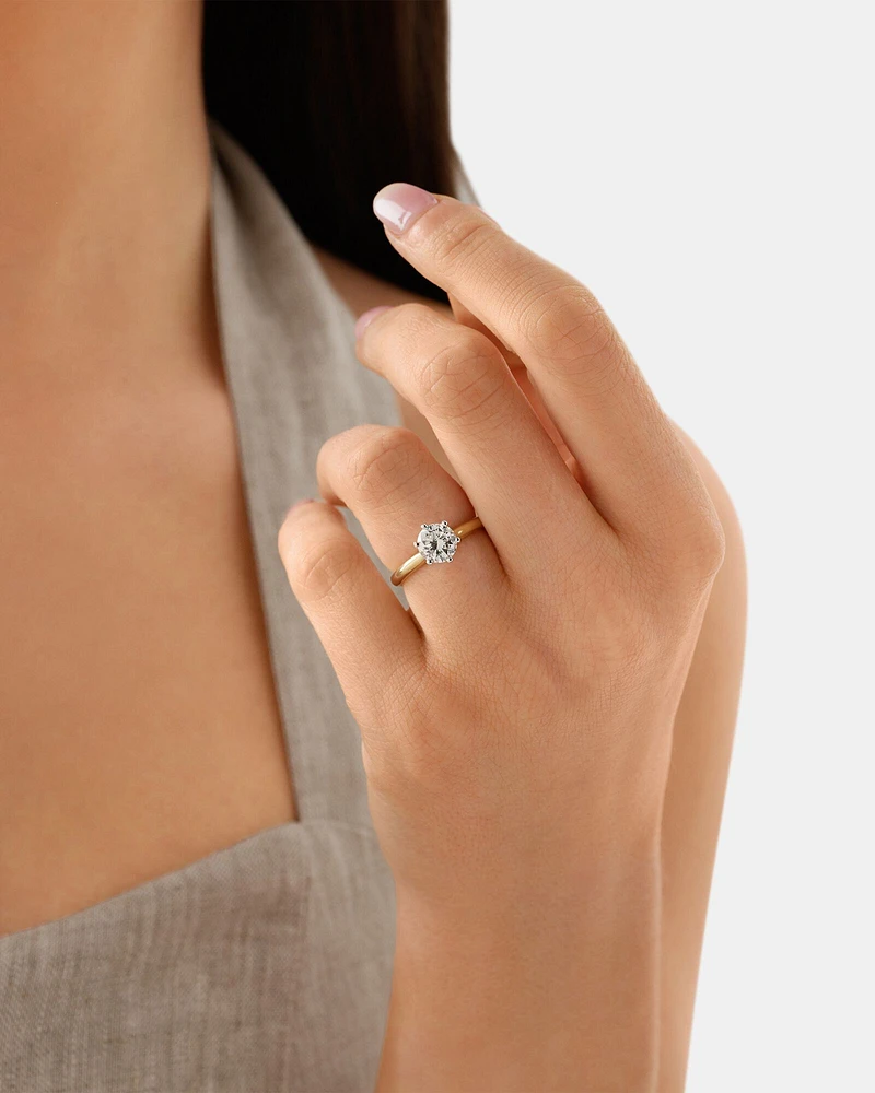 White gold solitaire engagement ring on sale