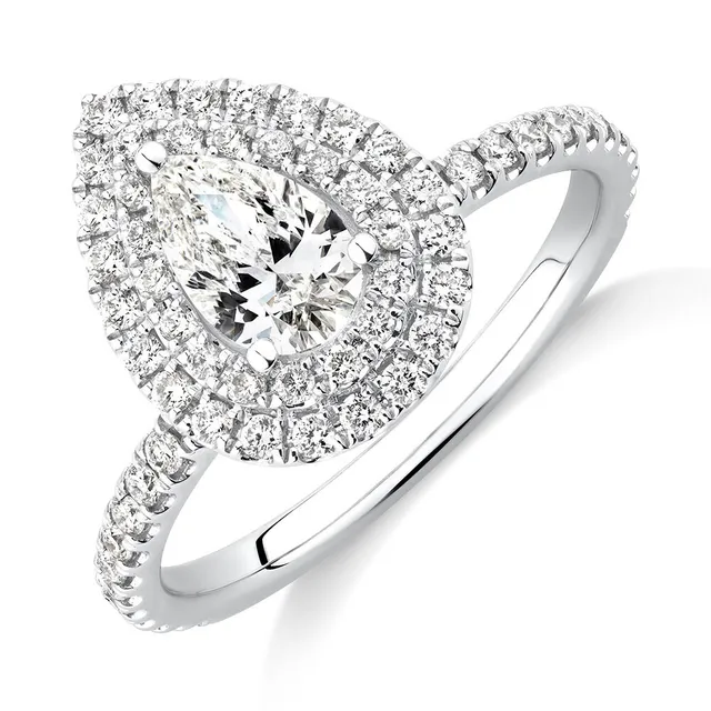 Michael hill pear hot sale shaped engagement ring
