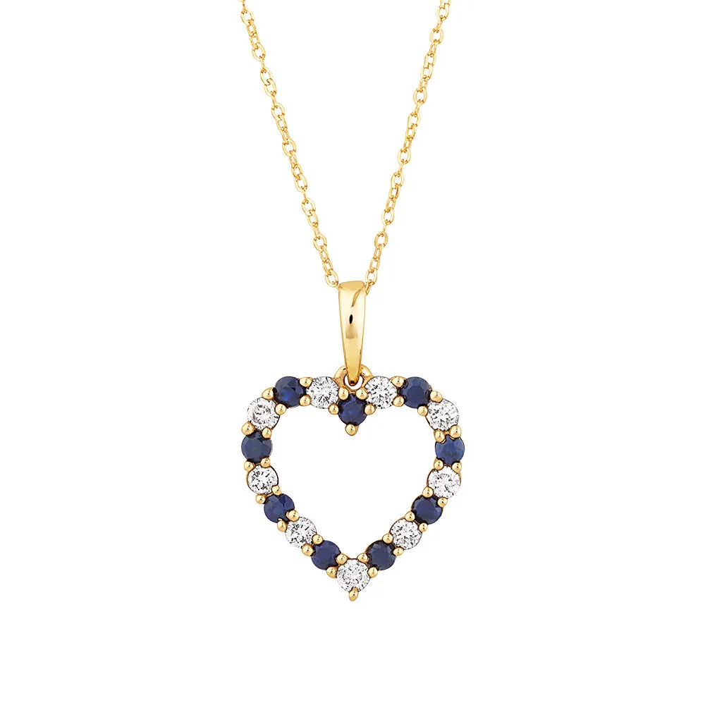 Michael Hill Heart Pendant with Sapphire 0.25 Carat TW of