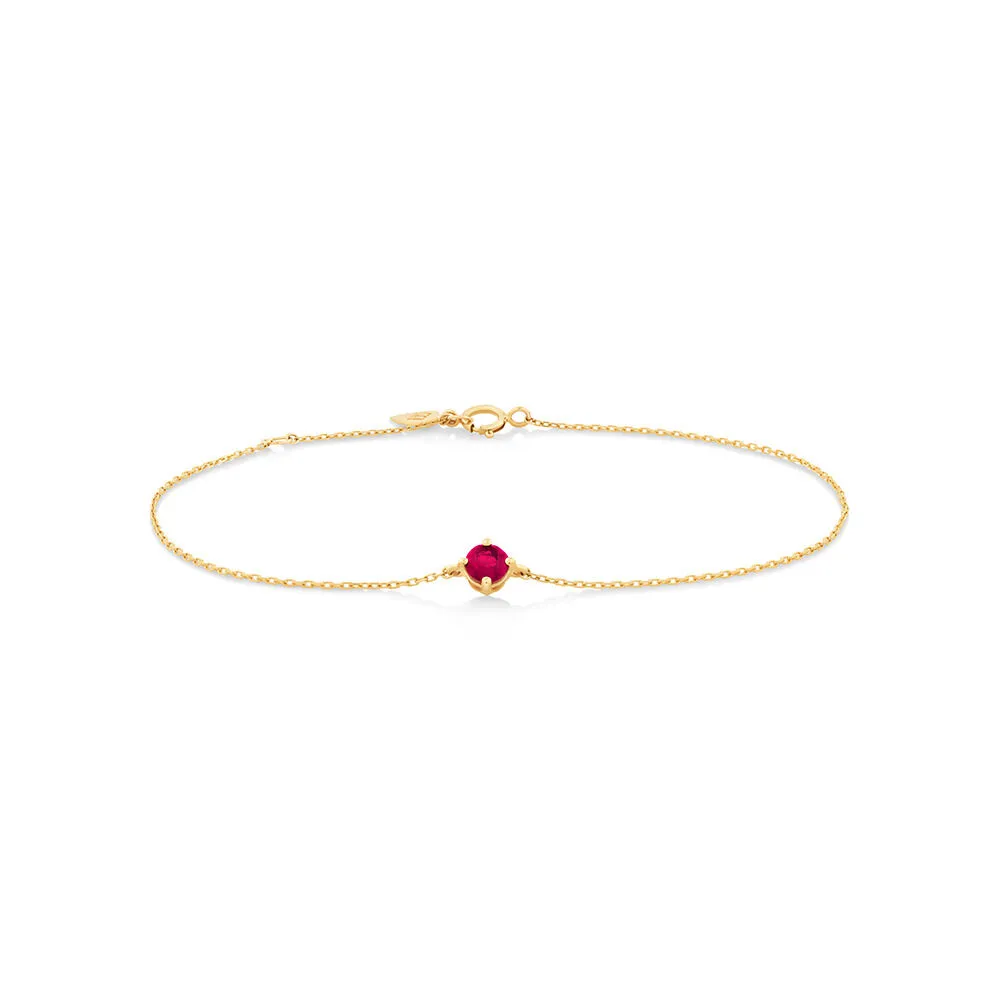 Michael Hill Bracelet with Ruby in 10kt Yellow Gold Willowbrook