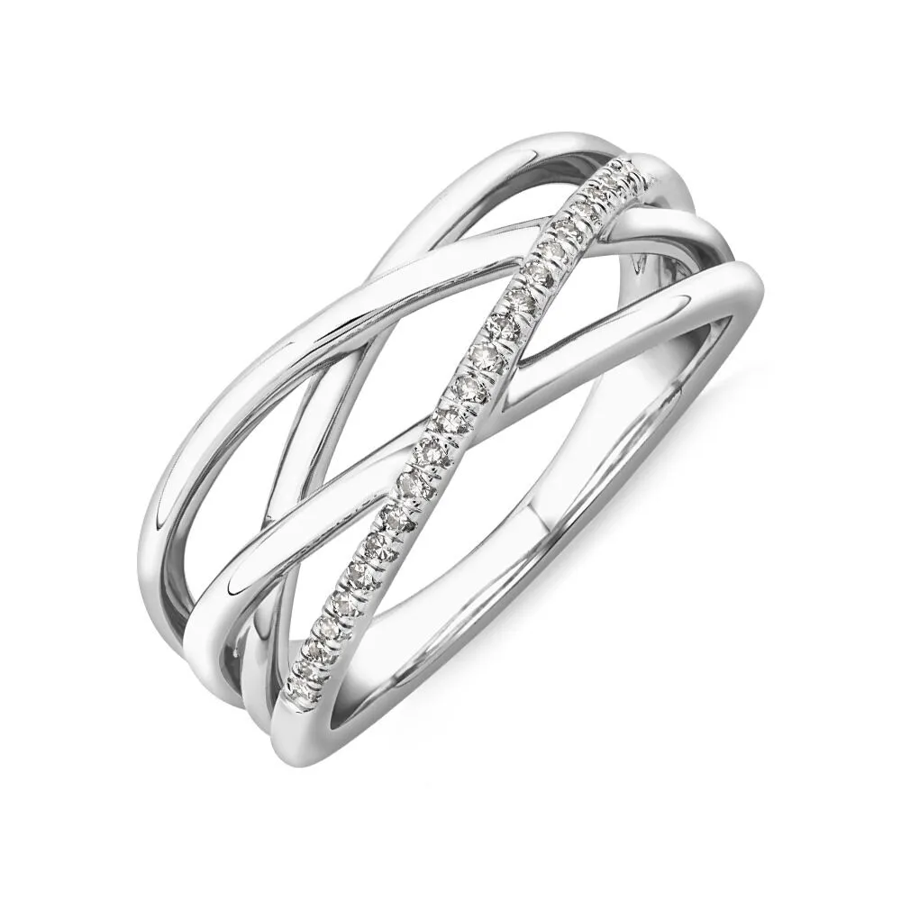 Michael Hill Ring with 0.10 Carat TW of Diamonds in Sterling