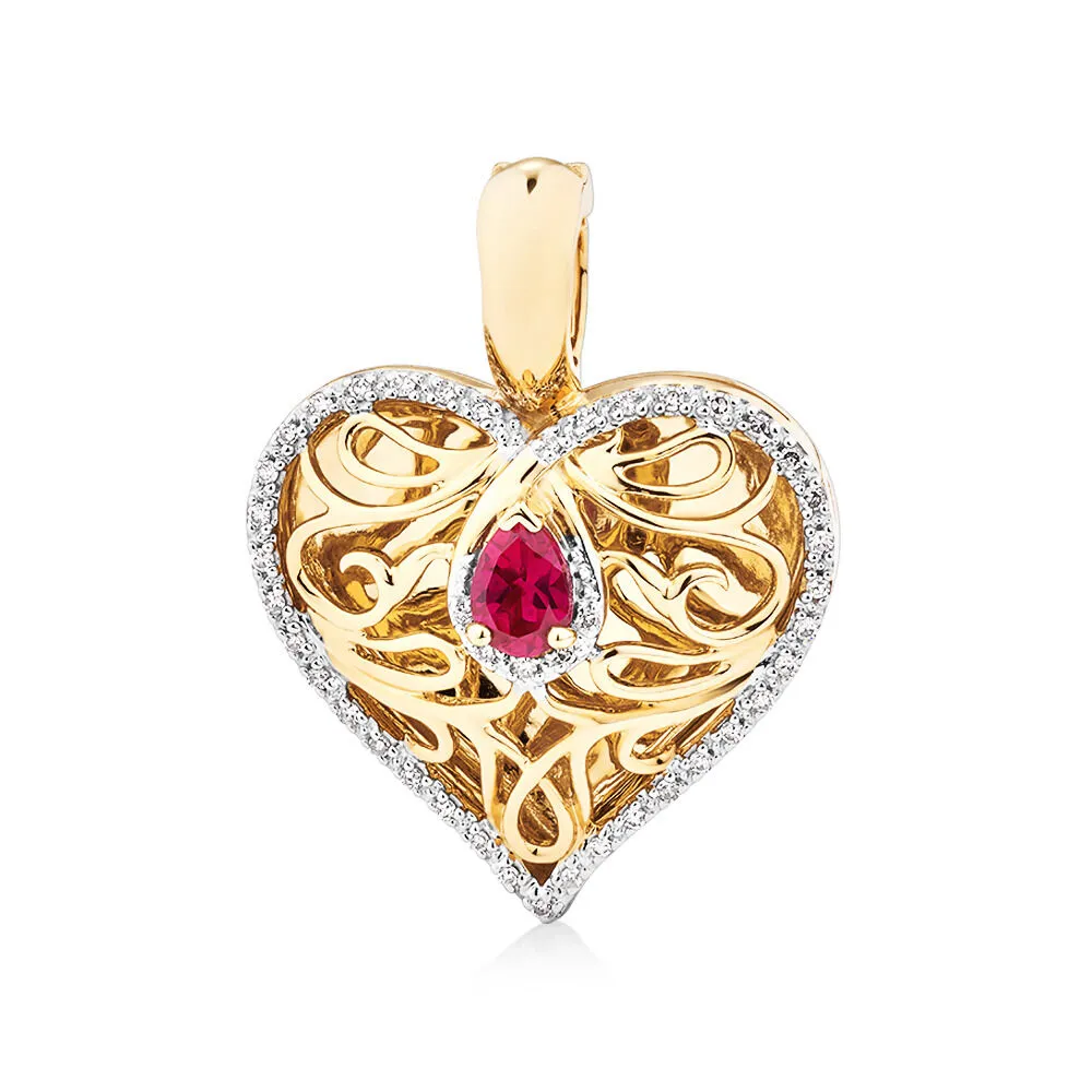Michael hill sales gold heart necklace