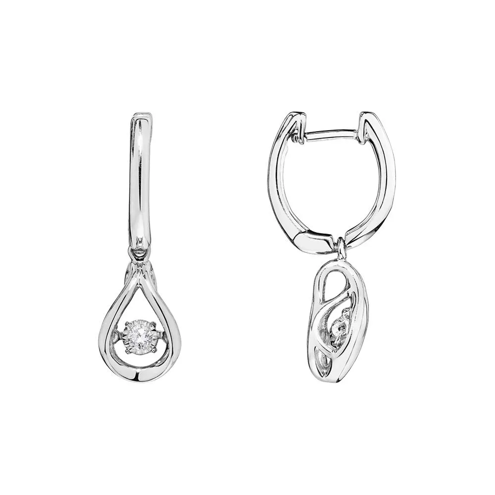 Michael Hill Everlight Earrings with Diamonds in Sterling Silver