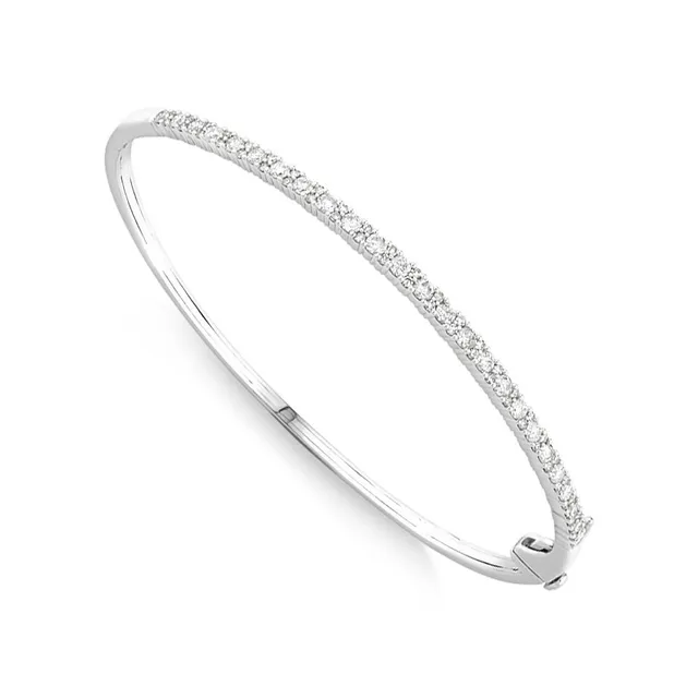 Michael Hill 61mm Oval Diamond Bangle with 1 Carat TW of Diamonds