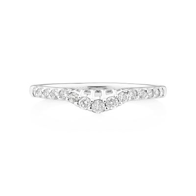 Michael Hill Wedding Band with 1/4 Carat TW of Diamonds 18kt White