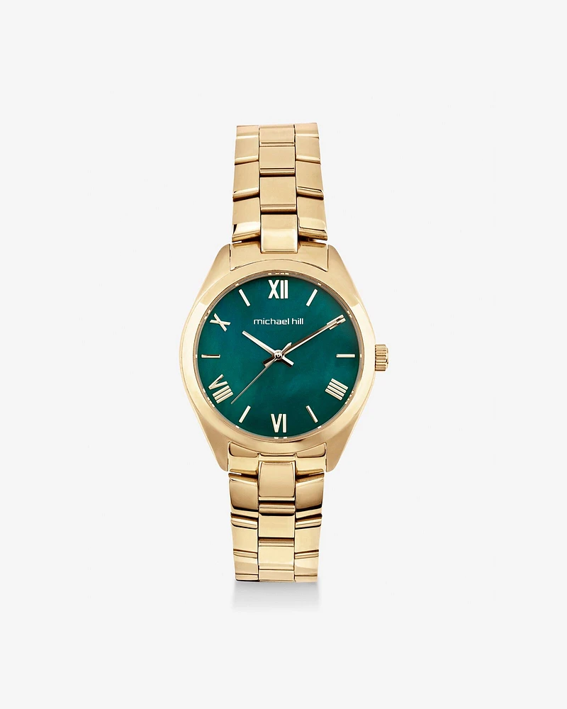 Michael hill gold watch with diamonds hotsell