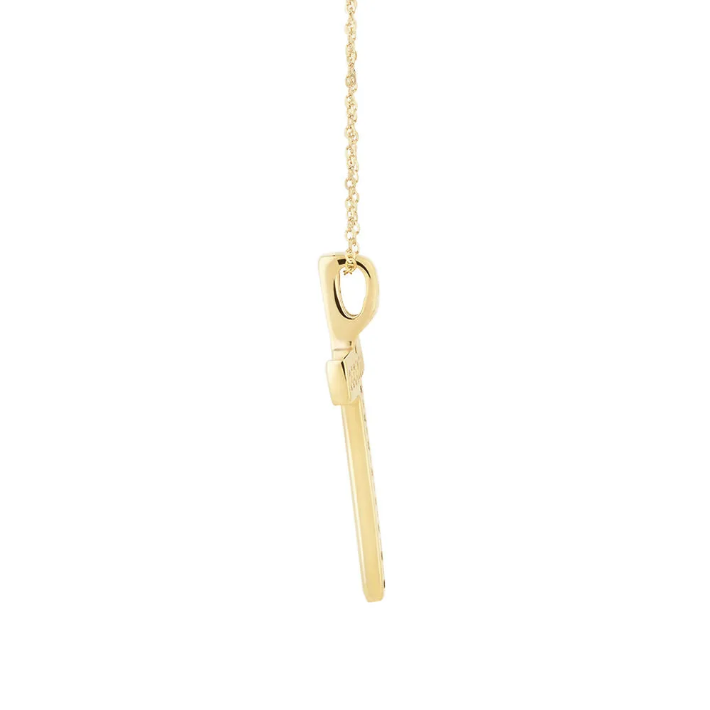 Michael Hill Cross Pendant With 1 2 Carat TW of Diamonds in 10kt
