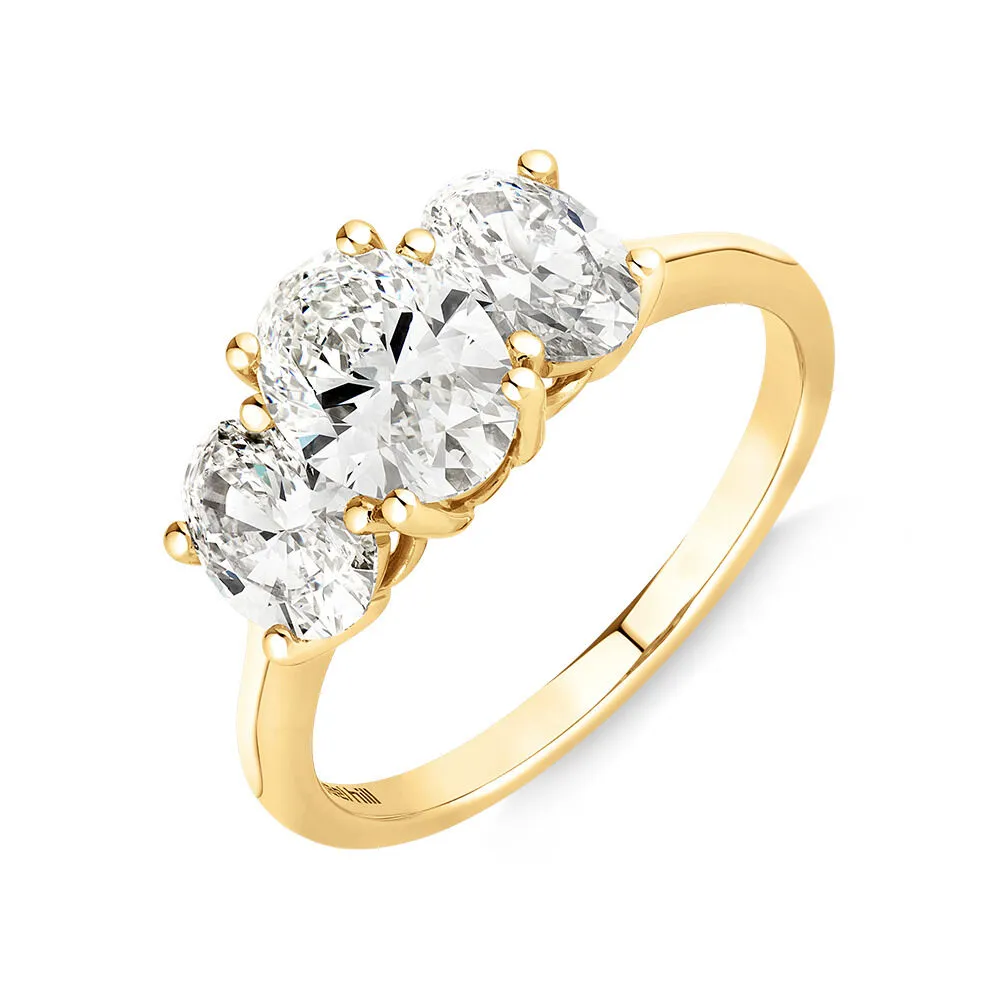 Michael hill 3 hot sale stone diamond ring