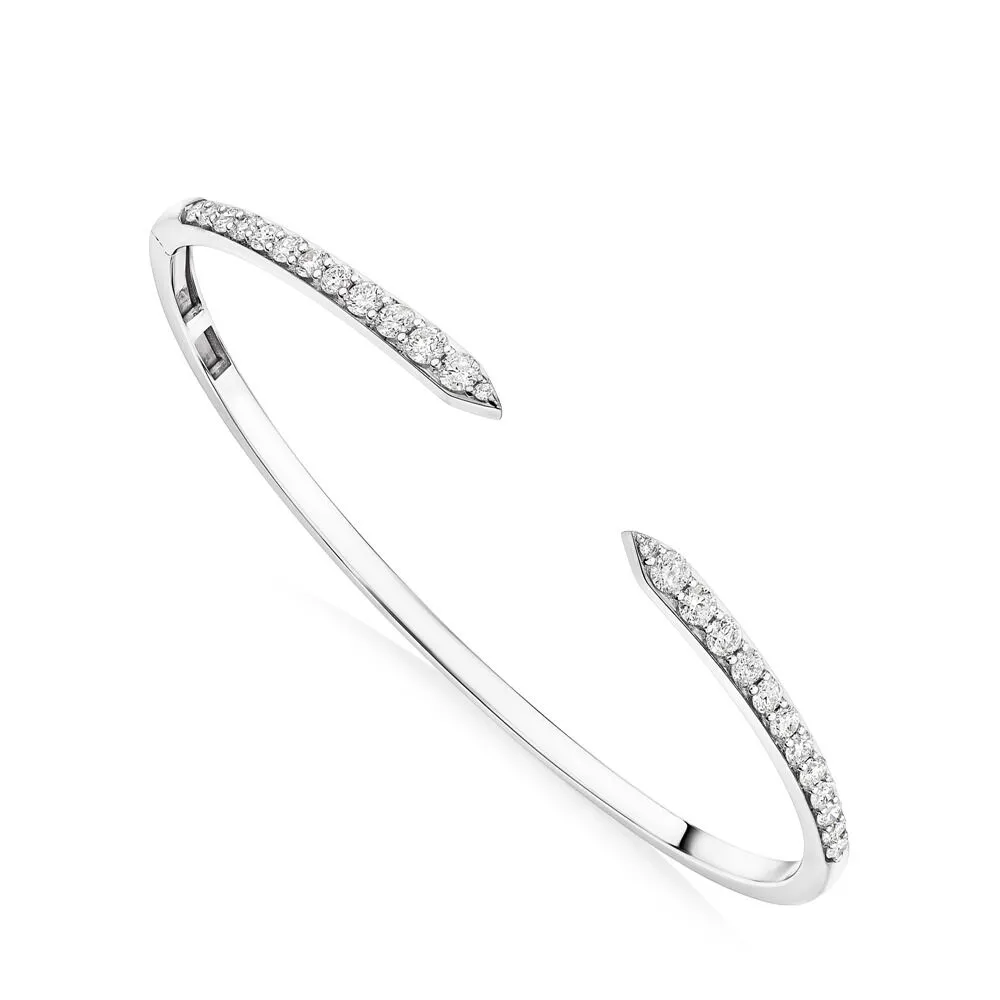 Michael Hill Deco Cuff Bangle with 1.62 Carat TW of Diamonds in