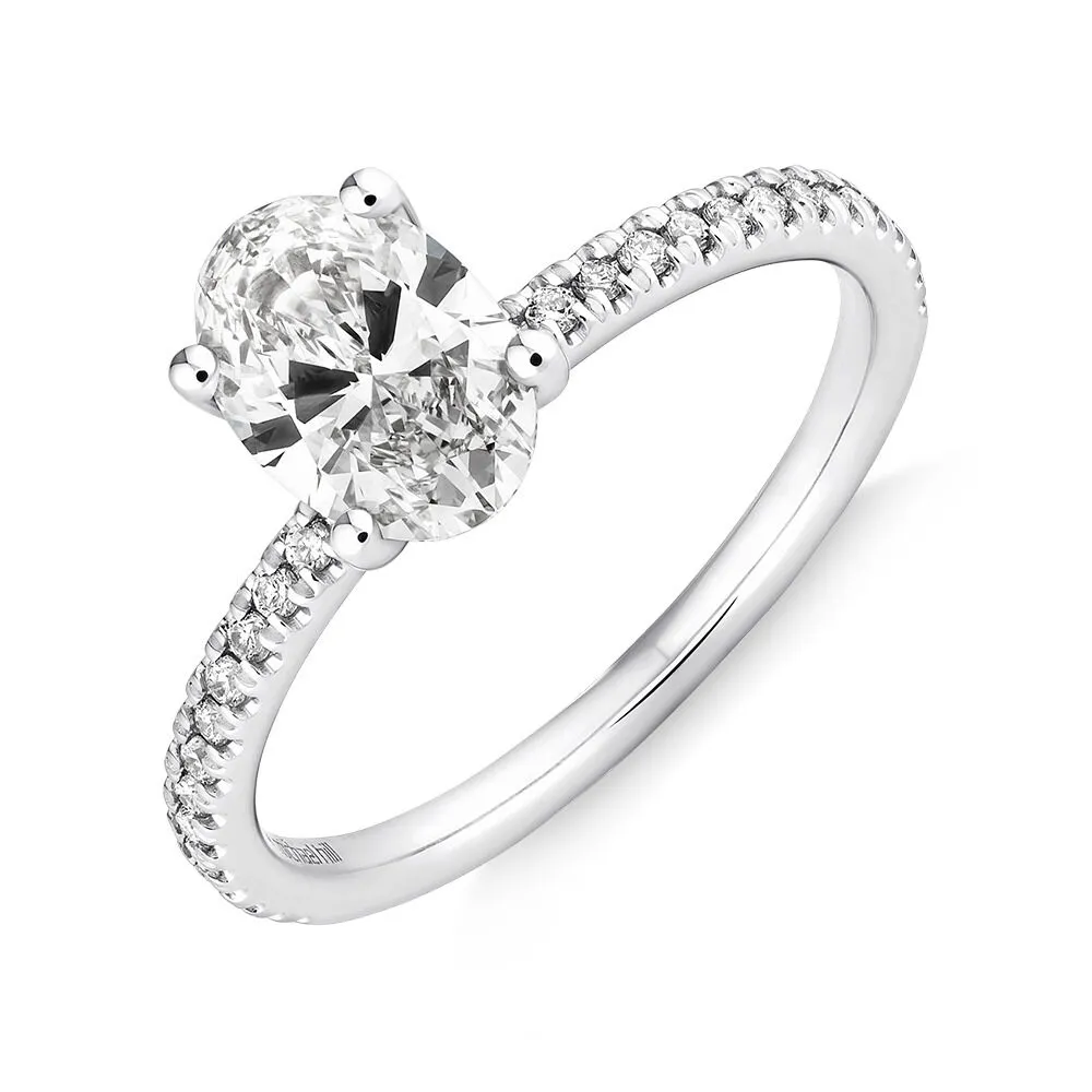 Michael hill oval engagement ring clearance