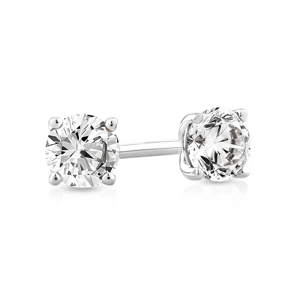 Michael Hill Carat TW Diamond Solitaire Stud Earrings in 18kt