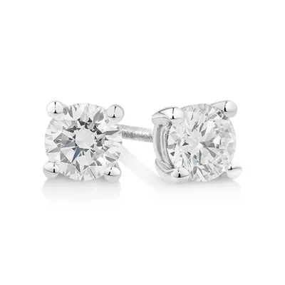 Lab created store white sapphire earrings