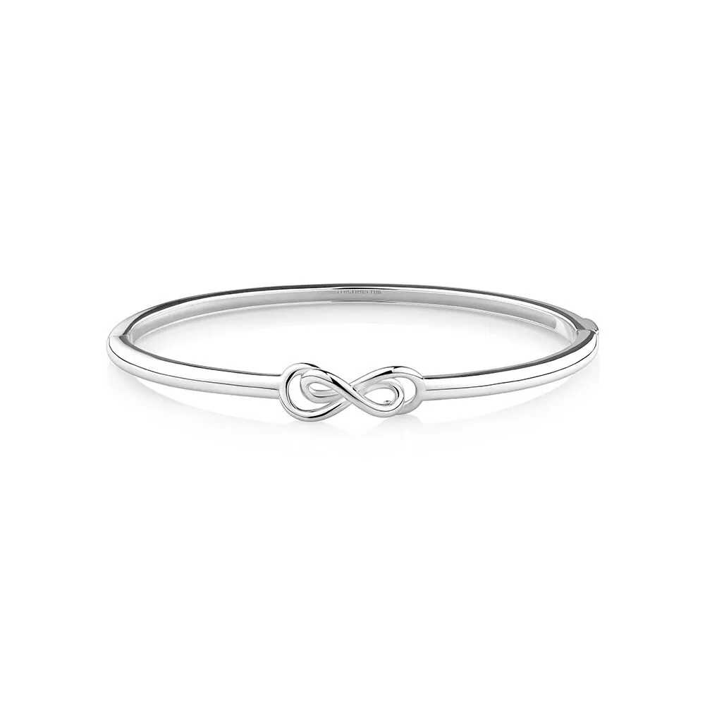 Michael Hill 62mm Double Infinity Bangle in Sterling Silver The
