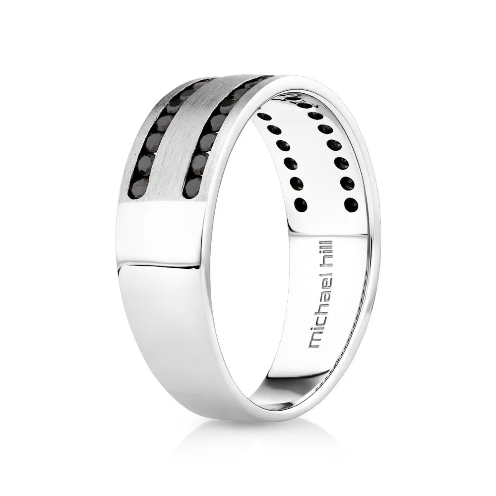 Michael Hill Men s 0.50 TW Enhanced Black Diamond Ring in Platinum